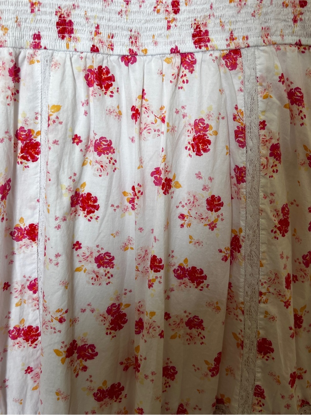 LoveShackFancy White Dress with Pink and Red Floral Print - Picture 9 of 9